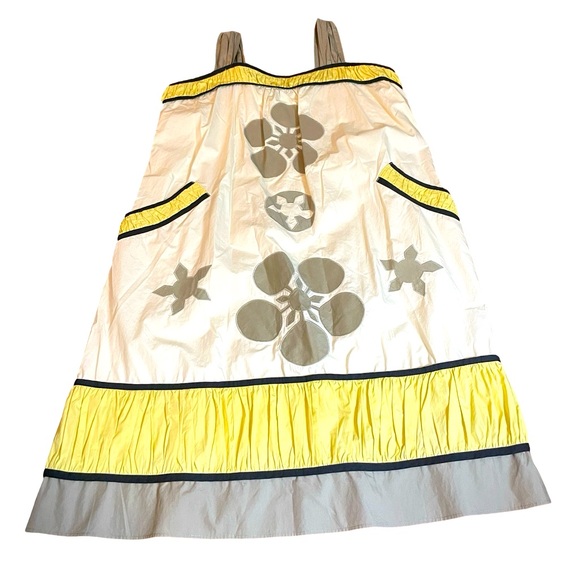Anthropologie Dresses & Skirts - Anthropologie Hoss Intropia Spain Dress  Ivory yellow gray Cotton mini size 14